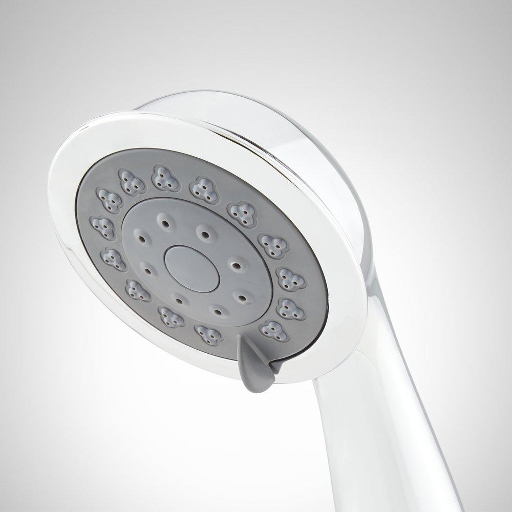 Signature Hardware Chrome 1.8 gpm 4-Hole Deck Mount Roman Tub Faucet with Double Lever Handle and Hand Shower 