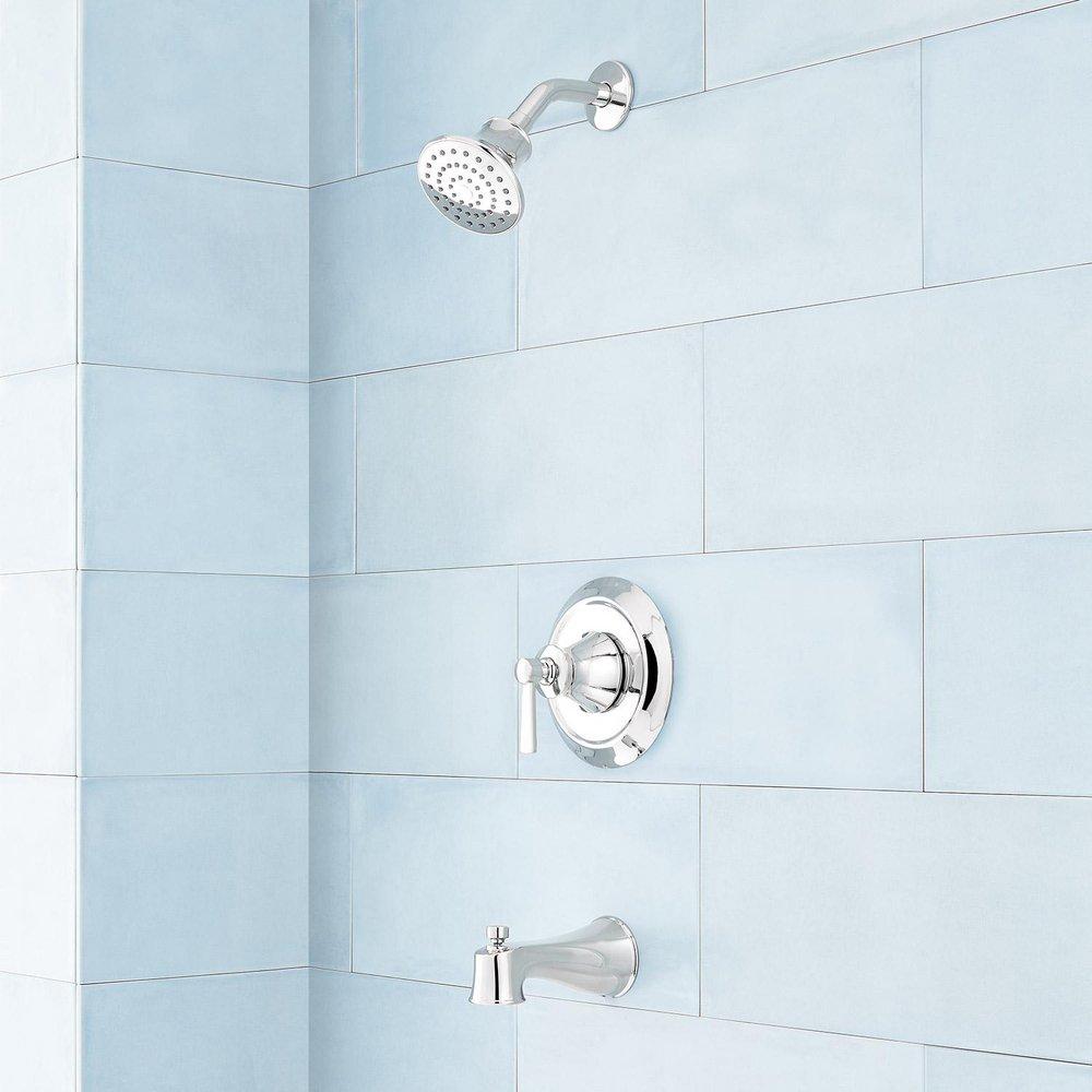 Signature Hardware Chrome Single Handle Single Function Bathtub & Shower Faucet (Trim Only) 