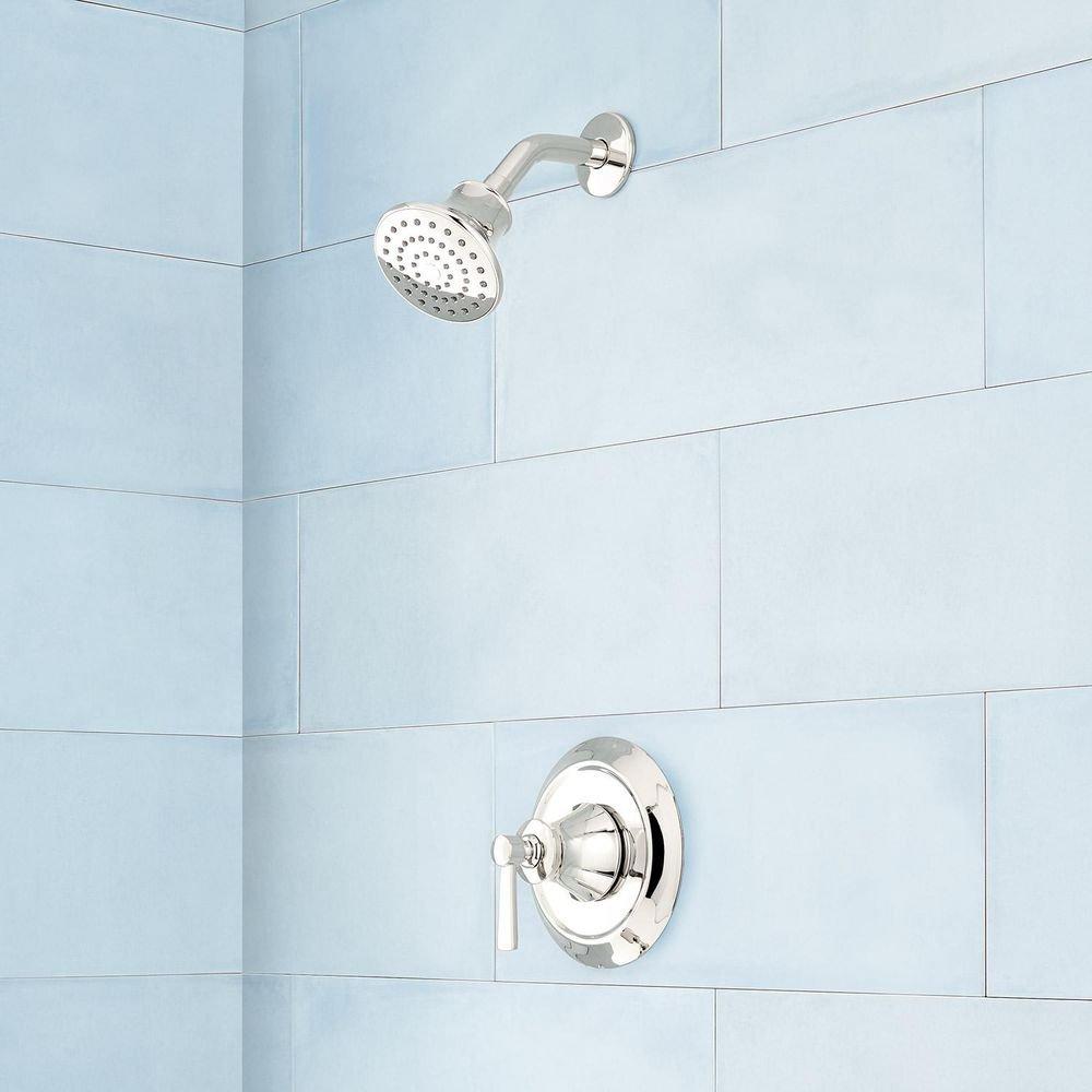 Signature Hardware Polished Nickel One Handle Single Function Shower Faucet 