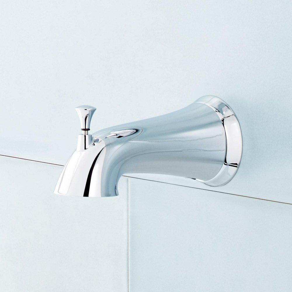 Signature Hardware Chrome Single Handle Multi Function Bathtub & Shower Faucet (Trim Only) 