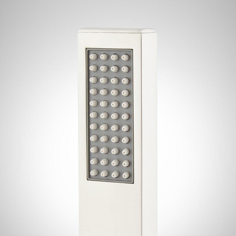 Signature Hardware Brushed Nickel 1.8 gpm 4-Hole Deck Mount Roman Tub Faucet with Double Lever Handle and Hand Shower 