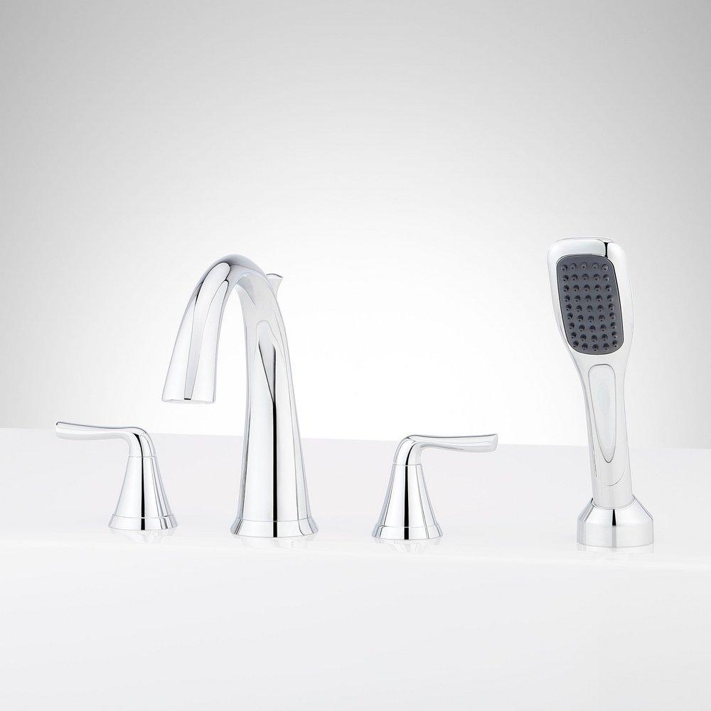 Signature Hardware Chrome Two Handle Roman Tub Faucet (Trim Only) 