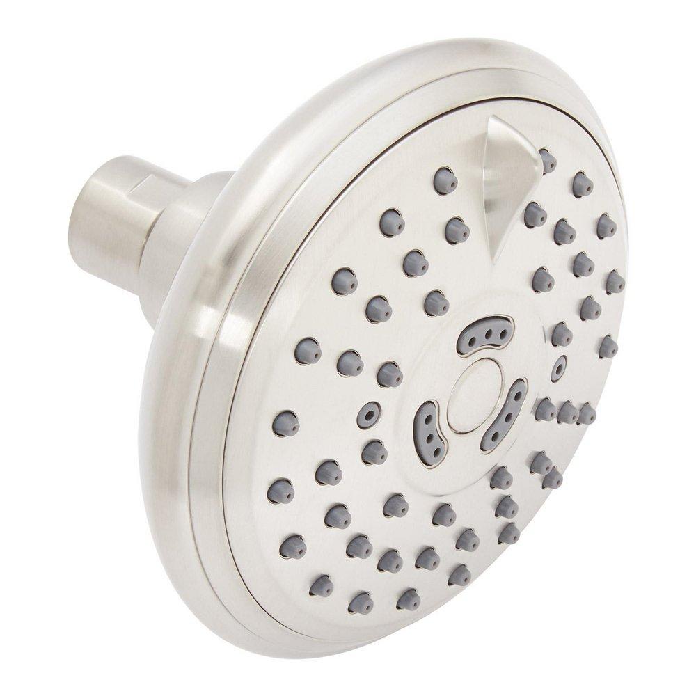 Signature Hardware Brushed Nickel 4-1/2 in. Multi Function Full, Massage and Full & Massage Spray Showerhead 