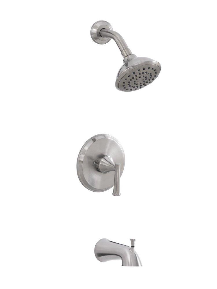 PROFLO&reg; Brushed Nickel Single Handle Single Function Bathtub & Shower Faucet (Trim Only) 