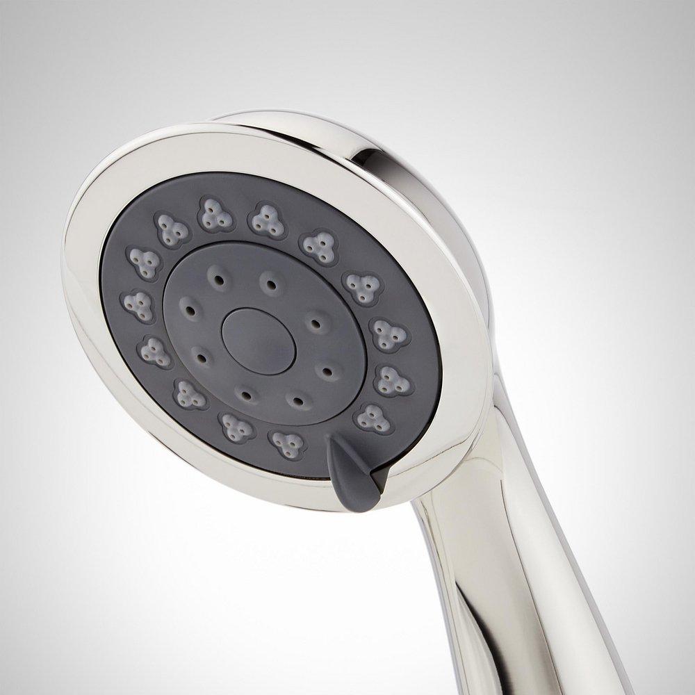 Signature Hardware Polished Nickel 1.8 gpm 4-Hole Deck Mount Roman Tub Faucet with Double Lever Handle and Hand Shower 