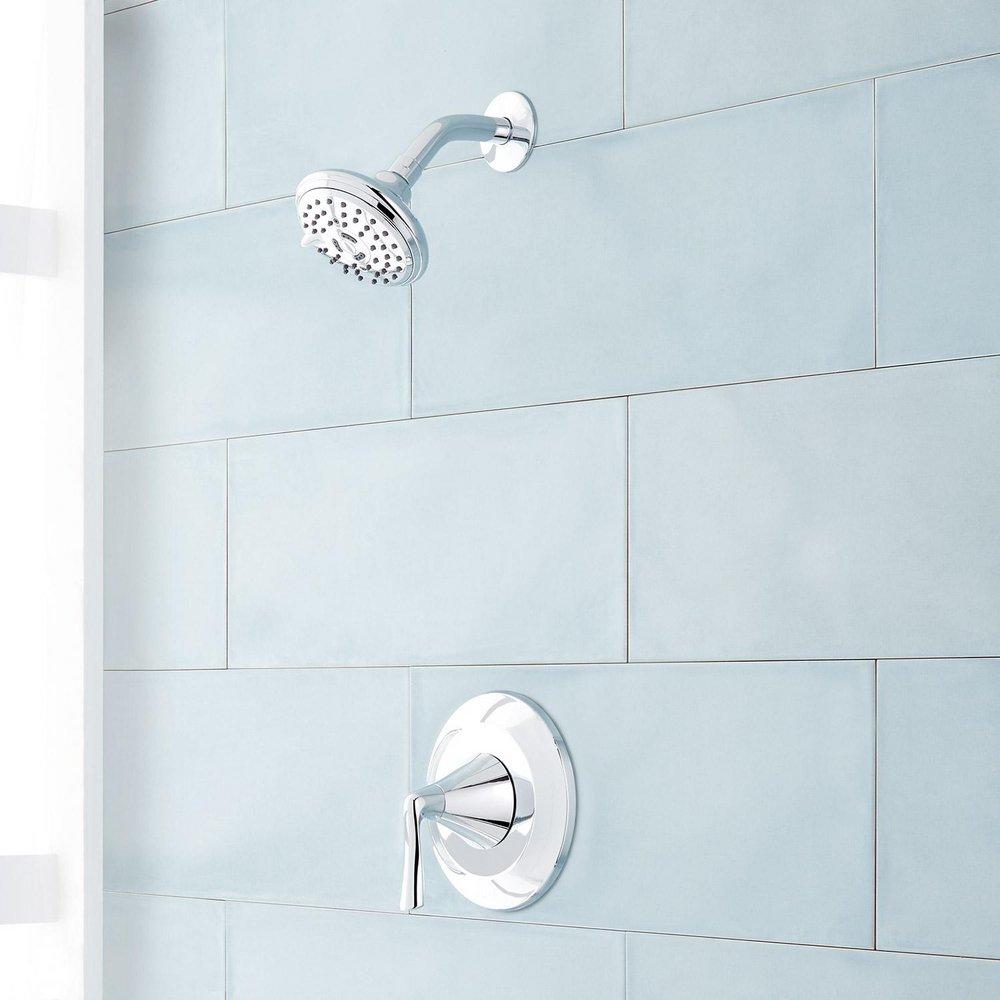 Signature Hardware Polished Chrome 1.8 gpm Multi Function Shower Faucet Trim with Single Lever Handle 