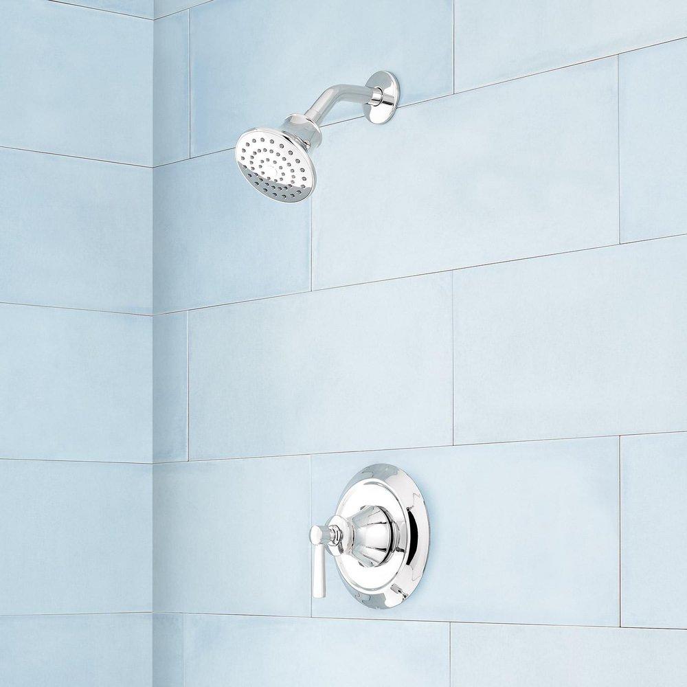 Signature Hardware Polished Chrome 1.8 gpm Shower Faucet Trim with Single Lever Handle 