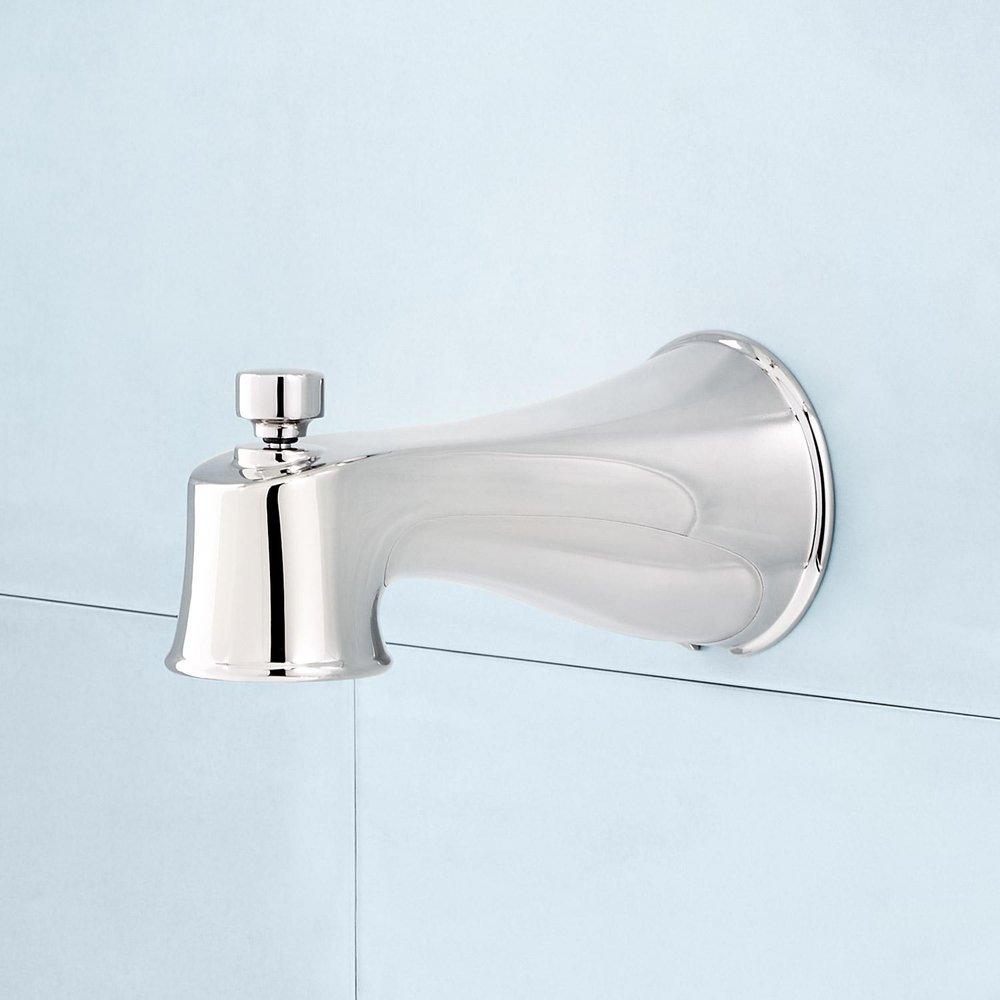 Signature Hardware Polished Nickel Single Handle Single Function Bathtub & Shower Faucet (Trim Only) 