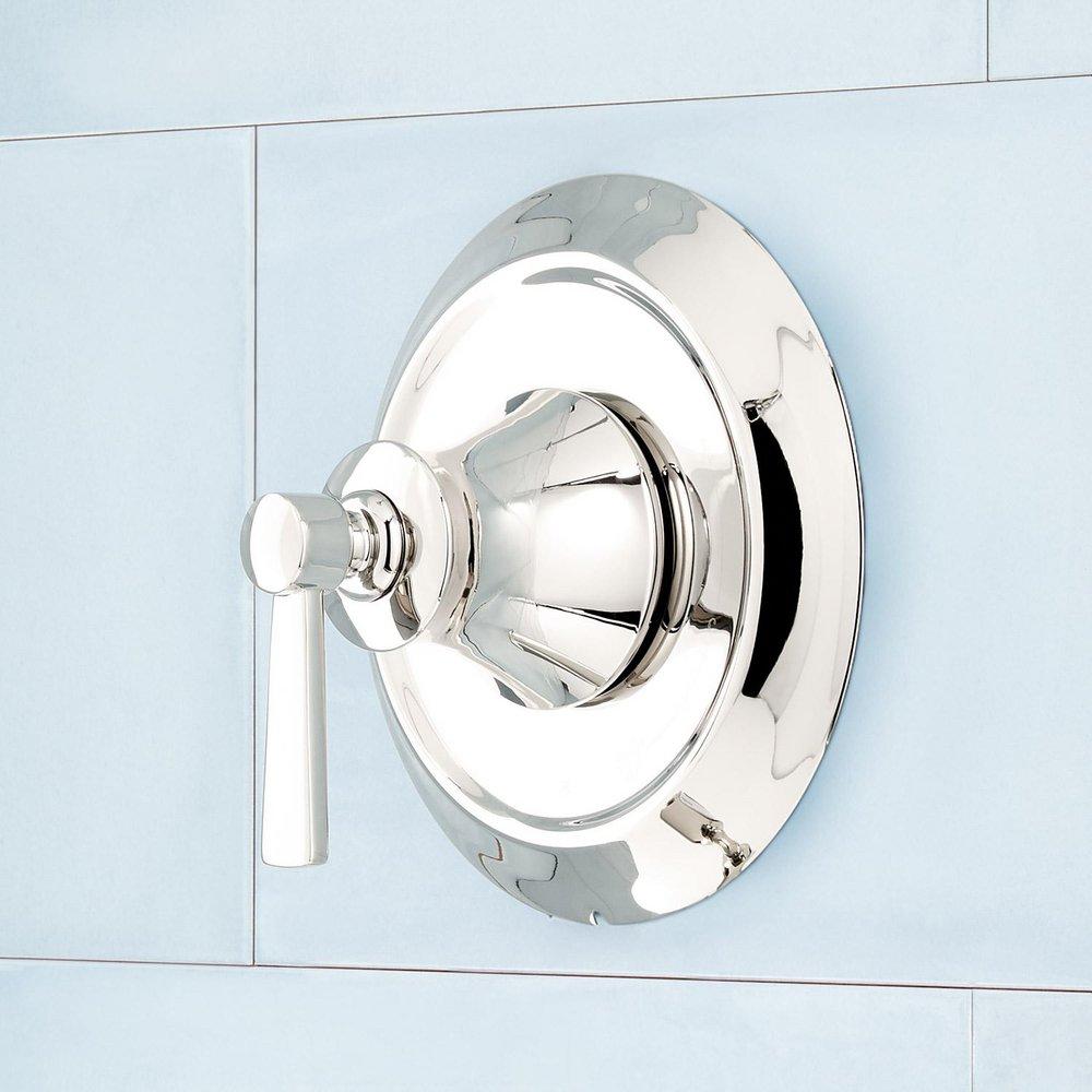 Signature Hardware Polished Nickel Single Handle Single Function Bathtub & Shower Faucet (Trim Only) 