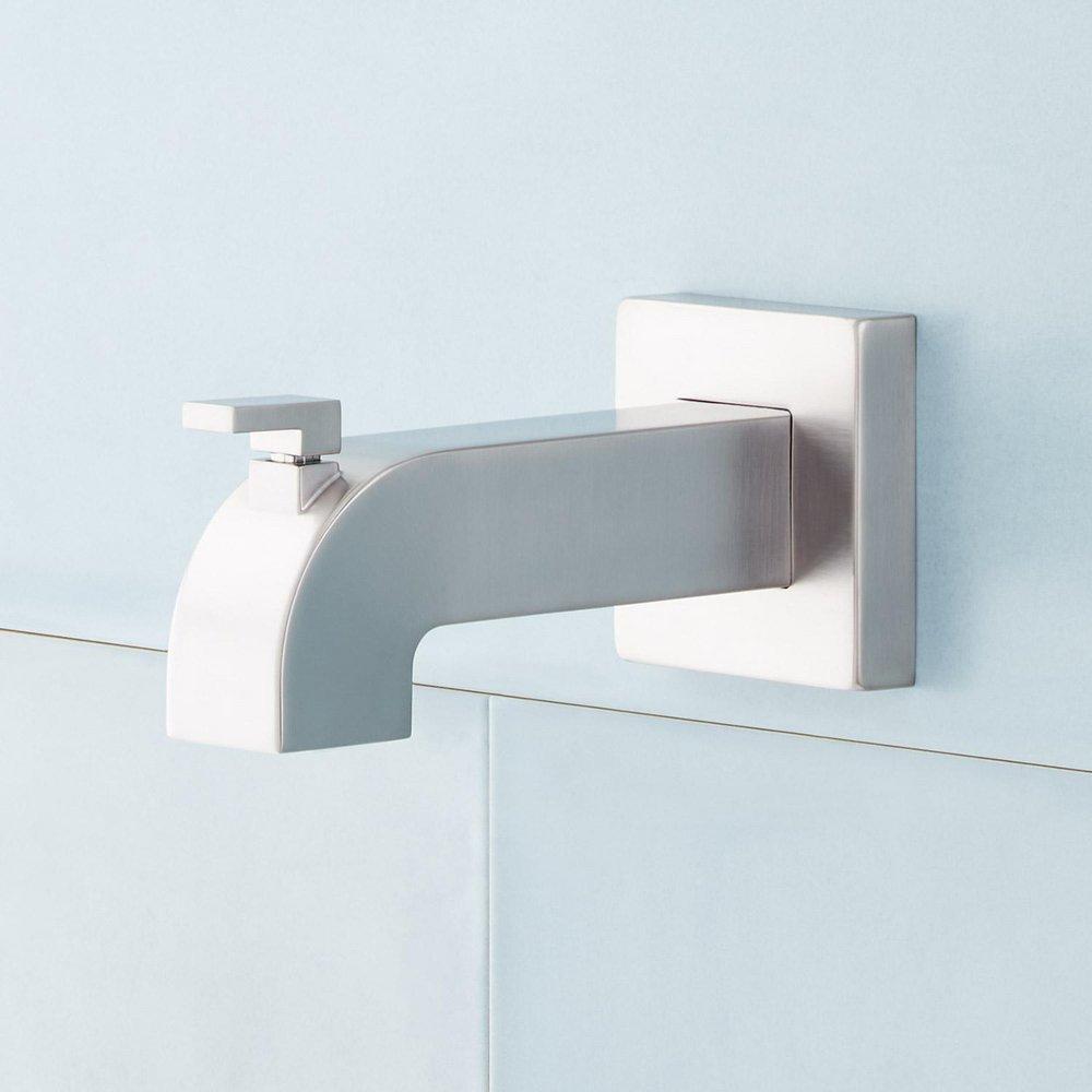 Signature Hardware Brushed Nickel Single Handle Single Function Bathtub & Shower Faucet (Trim Only) 