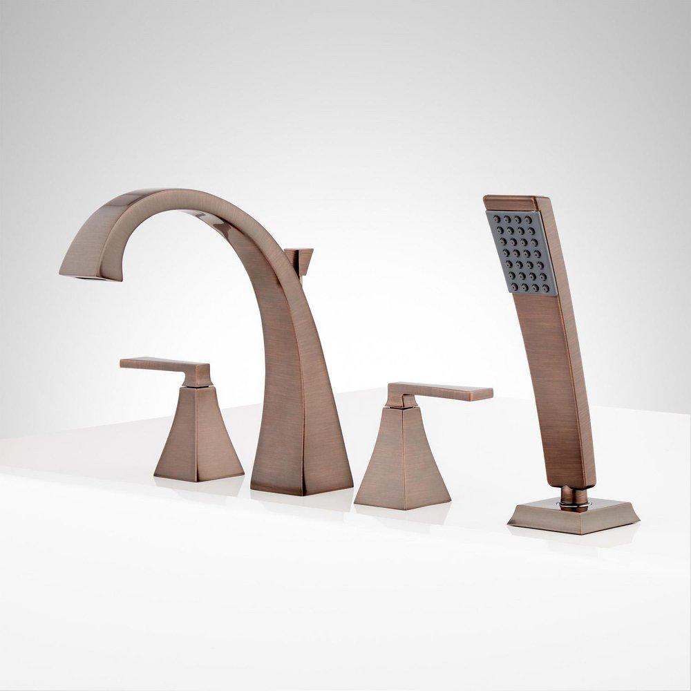 Signature Hardware Oil Rubbed Bronze Two Handle Roman Tub Faucet (Trim Only) 