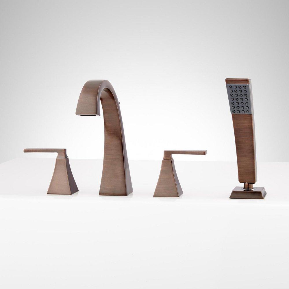 Signature Hardware Oil Rubbed Bronze Two Handle Roman Tub Faucet (Trim Only) 