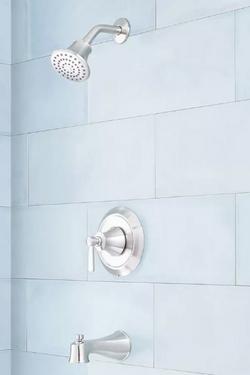 One Handle Single Function Bathtub & Shower Faucet in Brushed Nickel (Trim Only)