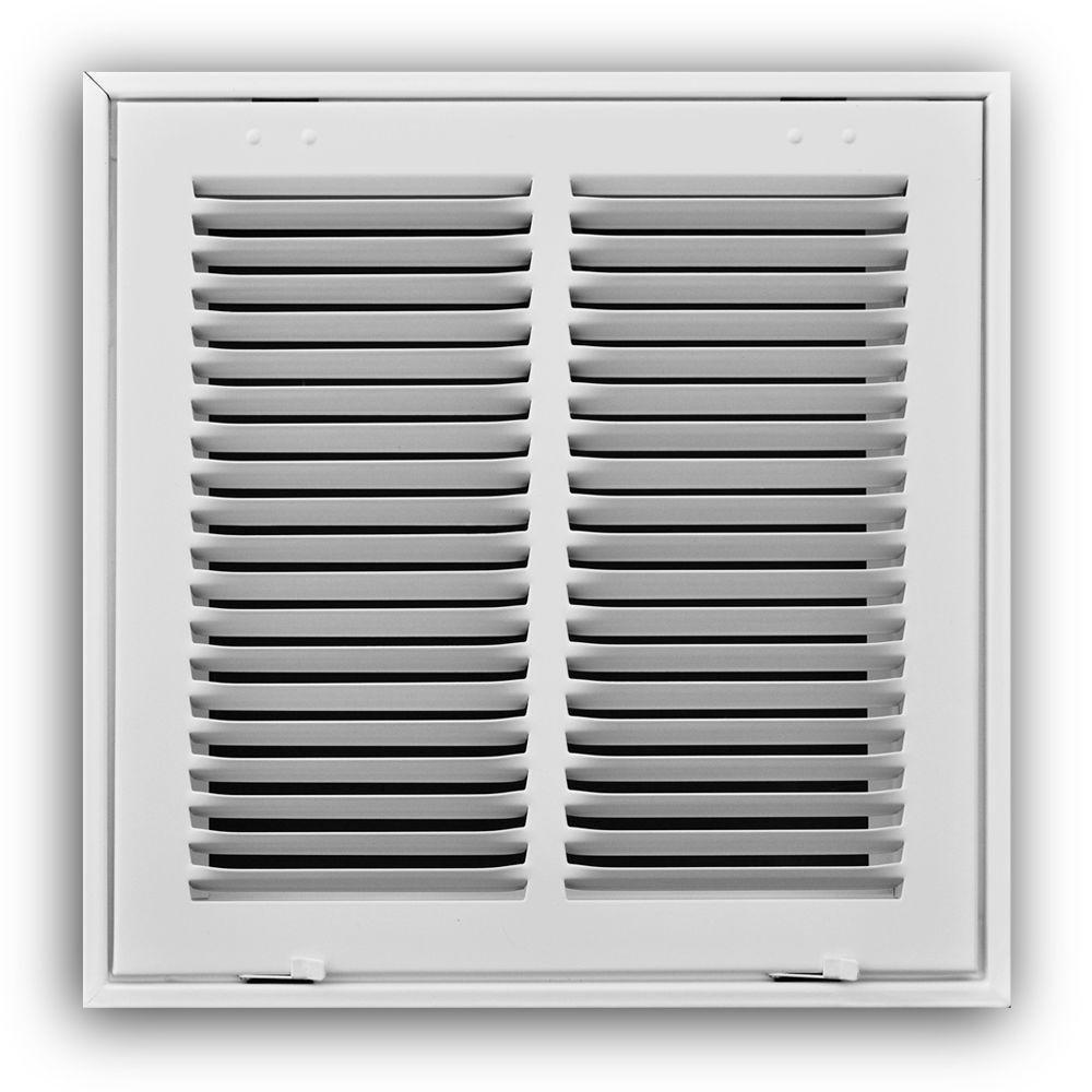 T.A. Industries White 18 x 18 in. Residential Return Grille in White Steel 
