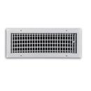 8 x 4 in. Commercial and Residential Ceiling & Sidewall Register White 1-way Aluminum
