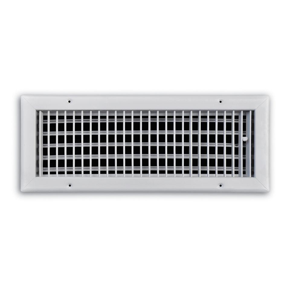 T.A. Industries White 8 in. Commercial and Residential Ceiling & Sidewall Register White 1-way Aluminum 