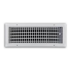 14 x 6 in. Ceiling, Home and Sidewall 1-way Deflection Grille in Pristine White Aluminum