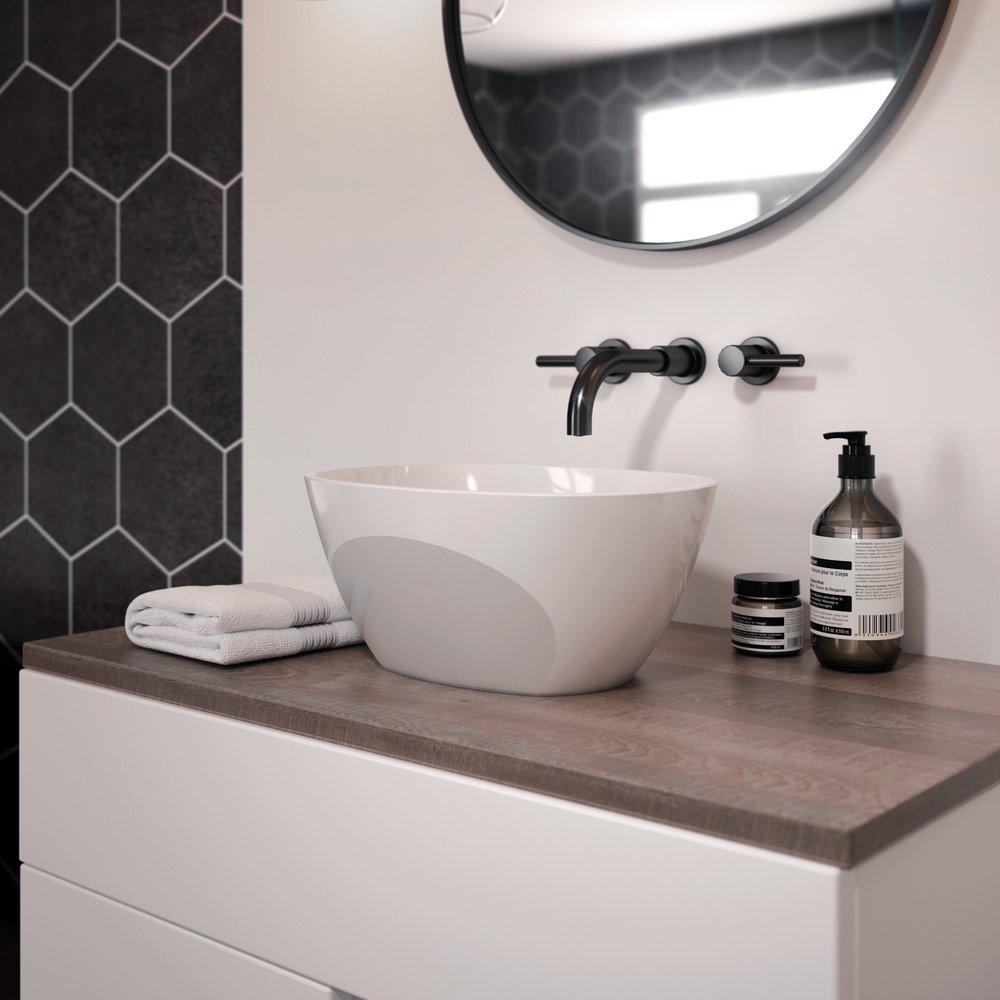 JACUZZI&reg; White CONTENTO VESSEL SINK WHITE GLOSS 