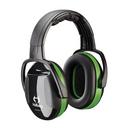 Passive Earmuff with Adjustable Headband in Green and Black