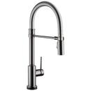 Single Handle Pull Down Kitchen Faucet with Touch Activation in Black Stainless