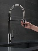 Delta Faucet Black Stainless Single Handle Pull Down Kitchen Faucet 