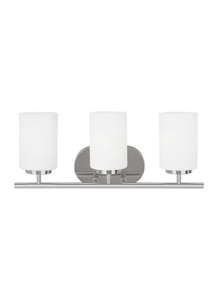 Visual Comfort & Co. Generation Lighting Chrome 9.5W 3-Light Medium E-26 LED Vanity Fixture 