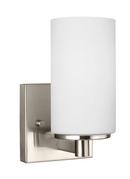 9.5W 1-Light Medium E-26 LED Vanity Fixture in Brushed Nickel