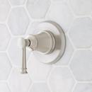 Tub and Shower Transfer Valve Trim with Single Lever Handle in Brushed Nickel