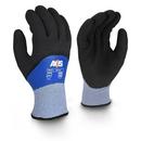 M Size HPPE Cold Weather Cut Protection Level 4 Glove with Latex Coating in Blue