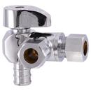1/2 x 3/8 in. Compression DZR Angle Supply Stop Valve in Polished Chrome