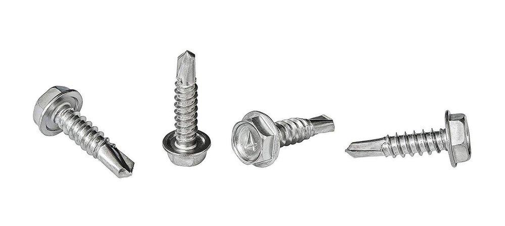 Intercorp 10 mm Zinc Plated Hex Washer Head Self-Drilling & Tapping Screw 