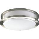 Progress Lighting Brushed Nickel 10-3/8 in. 21.7W 120V 3000 Kelvin 1027 Lumens LED Flush Mount Ceiling Fixture 