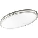 39W 1-Light Flush Mount Ceiling Fixture in Brushed Nickel