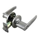 Straight Entry Lever in Satin Nickel