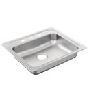 25 x 22 in. 3 Hole Stainless Steel Single Bowl Drop-in Kitchen Sink in Matte Stainless Steel