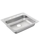 25 x 22 in. 4 Hole Stainless Steel Single Bowl Drop-in Kitchen Sink in Matte Stainless Steel