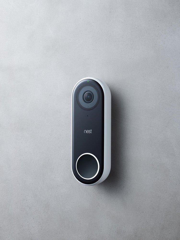Google Black 4-3/5 in. Video Doorbell 