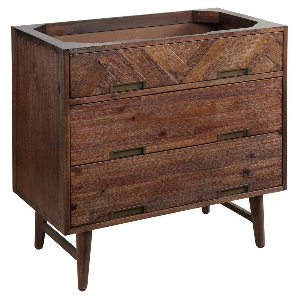Signature Hardware Russet Brown 36 in. Floor Mount Vanity 