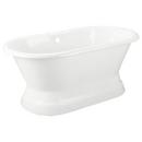 Signature Hardware White 66 x 31 in. Freestanding Bathtub with Off-Centered Rear Drain 