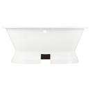 Signature Hardware White 66 x 31 in. Freestanding Bathtub with Off-Centered Rear Drain 
