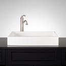 23-1/2 in. Vessel Mount Rectangular Resin Bathroom Sink in White