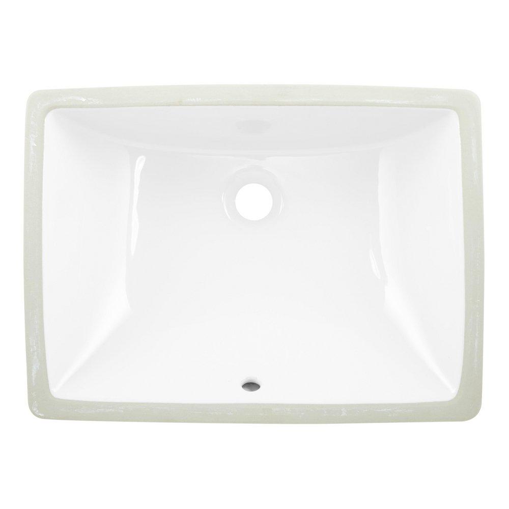 Signature Hardware White 20 x 15 in. Rectangular Undermount Basin 