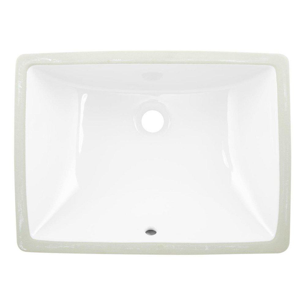 Signature Hardware White 20 x 15 in. Rectangular Undermount Basin 