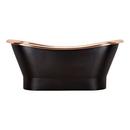 Signature Hardware Antique Black 70-1/4 x 31-1/2 in. Freestanding Bathtub with Center Drain 