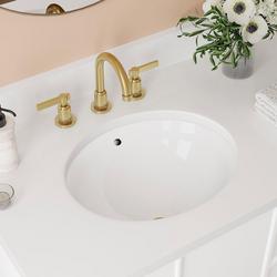 18-1/2 in. Undermount Oval Vitreous China Bathroom Sink in White