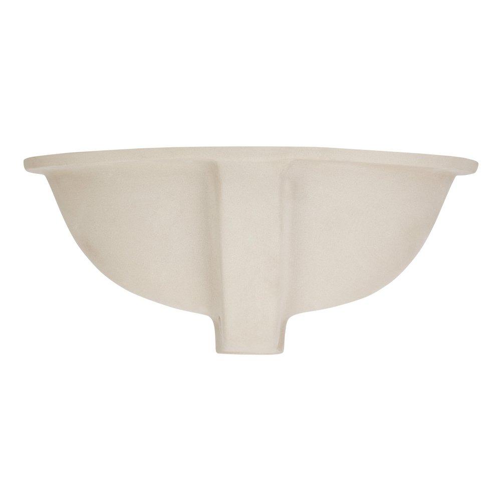 Signature Hardware White 18 in. Oval Undermount Basin 