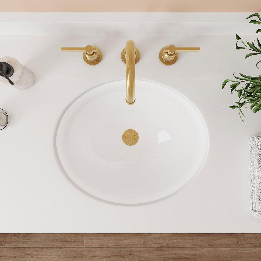 Signature Hardware White 18 in. Oval Undermount Basin 