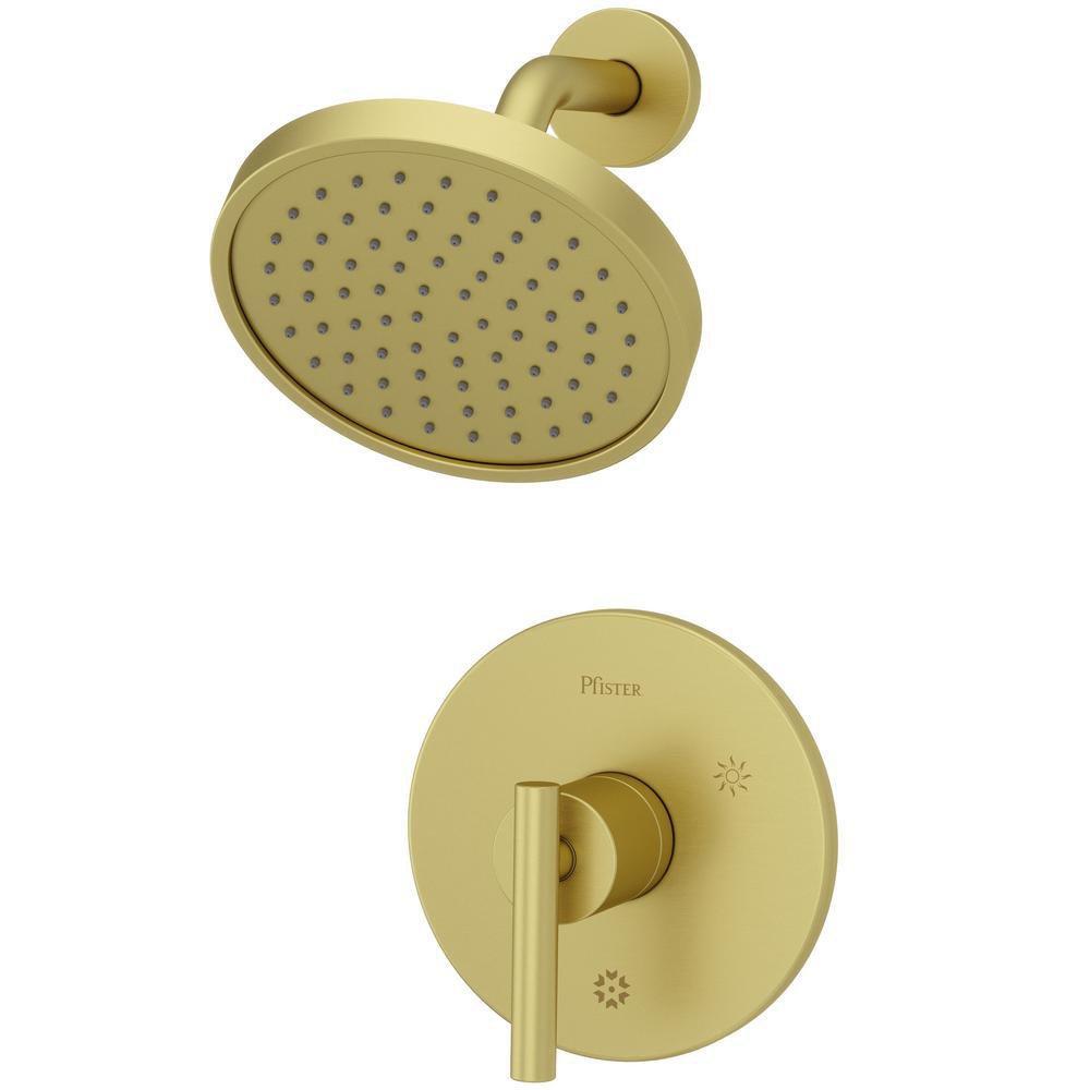 Pfister Brushed Gold Single Function Rain Showerhead 