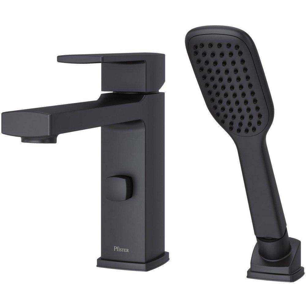 Pfister Matte Black Single Handle Roman Tub Faucet 
