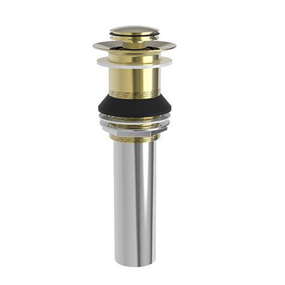 Brasstech Unlacquered Brass LAVATORY PUSH POP-UP DRAIN ASSEMBLY WITHOUT OVERFLOW 
